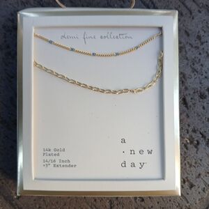 14k Gold Plated 14/16 inch +3" Extender